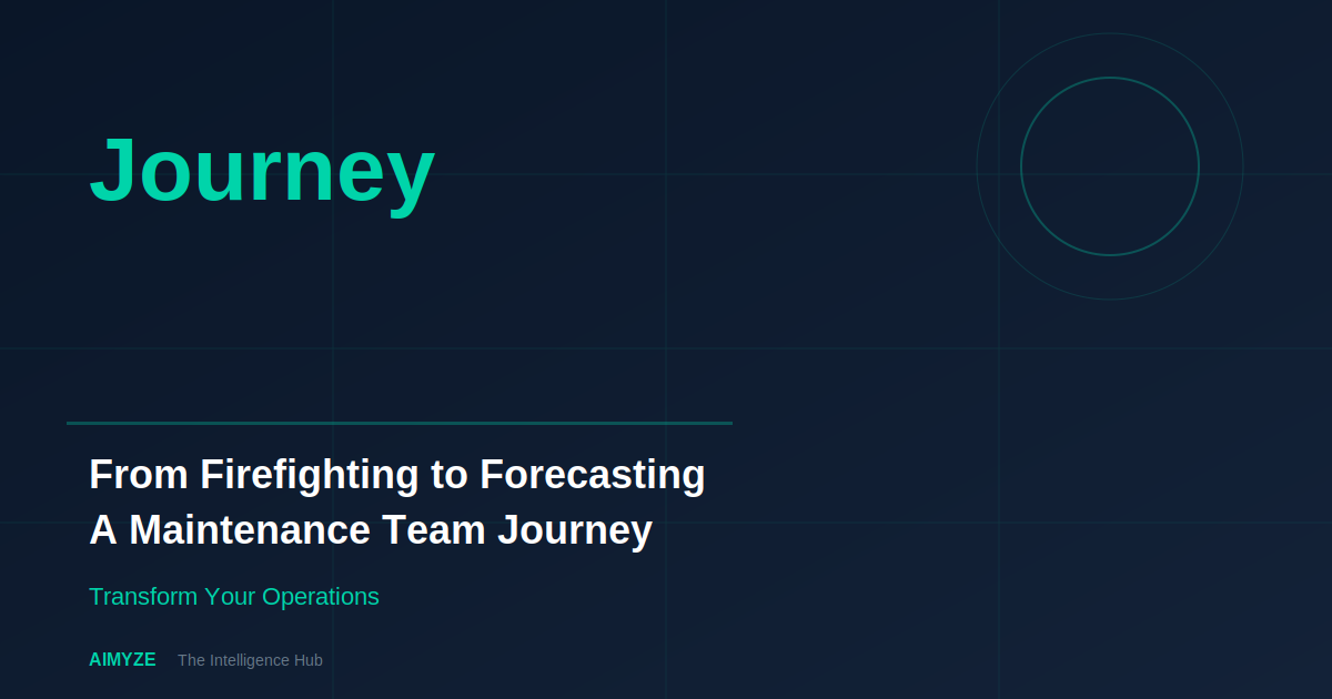 From Firefighting to Forecasting: A Maintenance Team Journey
