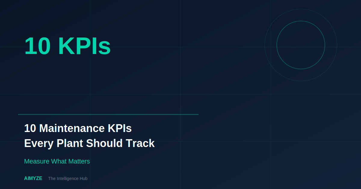 10 Maintenance KPIs Every Plant Should Track