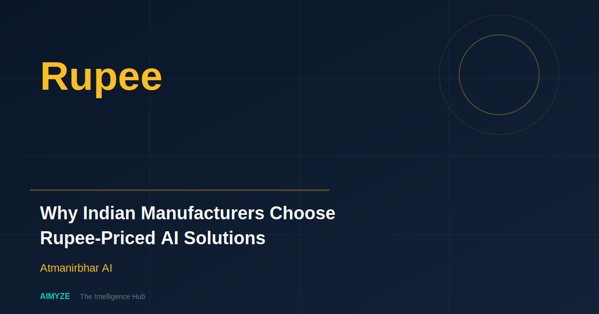 Why Indian Manufacturers Choose Rupee-Priced AI Solutions